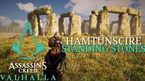 Get to stonehenge in hamtunscire and head towards the entrance of myrdinn's cave. Hamtunscire Standing Stones Mystery Stonehenge Mystery Ac Valhalla Hamtunscire Standing Stones Youtube