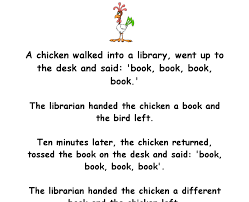 Clean Joke A Chicken Walked Into A Library In 2020 Funny Long Jokes Clean Funny Jokes Clean Jokes