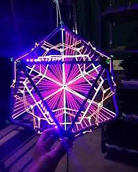 Led Icosahedron Decorative Art Object With Dodecahedron Inside Size 36 Cm 14 Inches Diameter Usa Euro Plug In Mu Art Decor Handmade Art Cool Designs