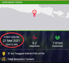 Ada gempa bumi yang terjadi di pacitan pada pagi ini. Gempa Magnitudo 6 2 Di Tenggara Kabupaten Blitar Tidak Berpotensi Tsunami Suara Surabaya