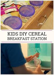 Easy Kids Diy Breakfast Station Diy Breakfast Breakfast Station Parenting Hacks