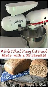 How To Make Whole Wheat Bread With A Kitchenaid Recipe Honey Oat Bread Whole Wheat Bread Wheat Bread