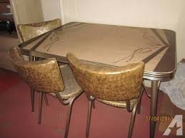 1950 S Chrome Brown Dinette Set 160 Dinette Sets Kitchen Table Settings Retro Dining Table