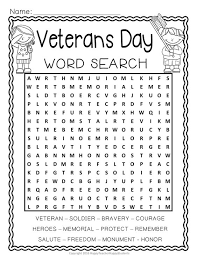 This Veterans Day Word Search Activity Includes Veteran Soldier Bravery Courage Heroes Veterans Day Activities Happy Veterans Day Quotes Veterans Day