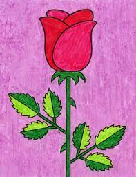 Don't get caught up in how you think the rose should look on your paper. Easy Rose Drawing Art Projects For Kids