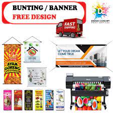 Grab customer attention with our custom banner printing. Murah Banner Bunting Free Design Printing Shopee Malaysia