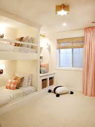 The Reveal A Shared Girls Room Complete With Built In Bunks One Room Challenge Week 6 Shared Girls Room Bunk Bed Designs Built In Bunks