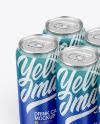 6 Matte Cans Pack Mockup In Can Mockups On Yellow Images Object Mockups