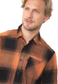 Camisa John John Reta Xadrez Laranja