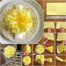 How to make round tissue paper flower. Wonderful Diy Tissue Paper Pom Pom Flower Decoration