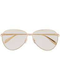 Originally released in the late 1960's, aviators are recognizable vuarnet's pilot swing sunglasses are their interpretation of classic, aviator style sunglasses. Alexander Mcqueen Eyewear Top Bar Aviator Frame Sunglasses Farfetch