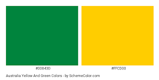 Australia Yellow And Green Color Scheme Gold Schemecolor Com