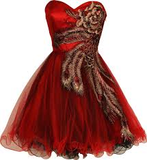 Metallic Peacock Embroidered Holiday Party Prom Dress Peacock Prom Dress Peacock Cocktail Dress Red Prom Dress