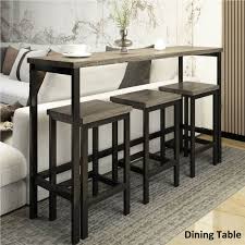 Maybe you would like to learn more about one of these? Topmax 4 Pieces Dining Set Including 1 Table And 3 Stools Gray