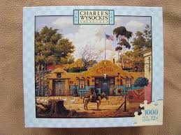 Assembling a puzzle together as a family is always entertaining. A 1000 Piece Jigsaw Puzzle By Charles Wysocki Sunday Morning Stroll Charleswysocki 1000 Piece Jigsaw Puzzles Charles Puzzle Art