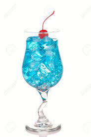 This mixed drink has the following ingredients: Blue Hawaiian Lagoon Cocktail With With Malibu Rum Blue Curacao Stock Photo Picture And Royalty Free Image Image 8703503