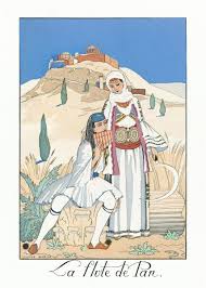 La Flute De Pan 1923 Fashion Illustration In High Resolution By George Barbier Original From The Rijksm In 2020 Illustration Vintage Illustration Free Illustrations