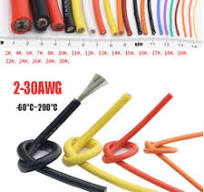0.08mm Flexible Silicone Cable 2AWG-30AWG Tinned Copper Wire High  Temperature | eBay
