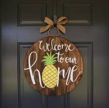 Summer Door Hanger Pineapple Door Hanger Spring Door Hanger Summer Door Hanger Spring Door Decoration Door Hangers
