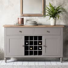 This large oak dresser is absolutely beautiful and will make a fantastic addition to any living room, dining room or large kitchen diner. Storm Grey Sideboard With Wine Rack Primrose Plum