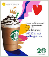 Sebenarnya nak beli minuman di starbucks ada cara untuk dapat harga murah seperti yang dikongsikan oleh seorang pengguna twitter yang dikenali sebagai joe yang berkongsi tweet miliknya cara order minuman. Frappucino Kedua Hanya Rm0 20 Sempena Ulang Tahun Ke 20 Starbucks
