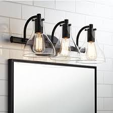 The straightforward choice between warm or natural white lighting. Black Bathroom Lighting Lamps Plus