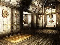 The room contains many skulls and bones scattered all across the floor and on the table, some of which are cleaned while others are still covered in gore and blood. Skyrim Hjerim The Unofficial Elder Scrolls Pages Uesp