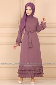 Modaselvim Dress Dress 3078ab368 Dried Rose Cizgili Elbise Elbise Elbise Modelleri