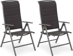 Maybe you would like to learn more about one of these? Brubaker Milano High Back Dining Chairs Padded Folding Chairs 8 Way Adjustable Backrest Outdoor Furniture Aluminium Weatherproof Silver Grey Set Of 2 Buy Online In Kuwait At Desertcart 200127821