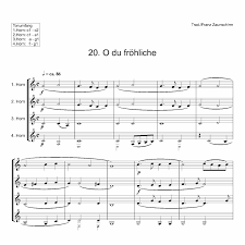 O du fröhliche (o, how joyful, literally: Weihnachtslieder Fur Horner Weihnachtslieder Musizieren