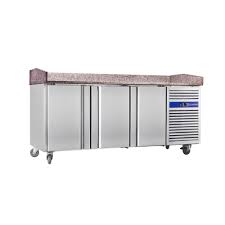 Table A Pizza Refrigeree En Inox 3 Portes Plan De Travail En Granit Plan De Travail Granit Granit Inox