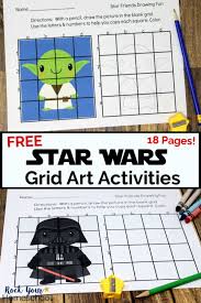 Fantastic Fun With Free Star Wars Inspired Grid Art Activities Star Wars Classroom Star Wars Art Projects For Kids Star Wars Kids