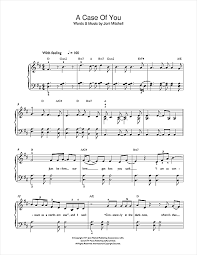 Joni Mitchell A Case Of You Sheet Music Pdf Notes Chords Pop Score Beginner Piano Download Printable Sku 42220