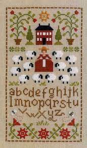 Conqueror counted cross stitch pattern. Campagnie Des Moutons Flock Of Sheep Cross Stitch Pattern By Jardin Prive Sheep Cross Stitch Cross Stitch Sampler Patterns Cross Stitch Animals
