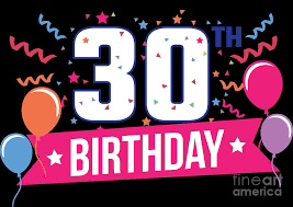 Get your party hat on and start. 30th Birthday Party Balloons Banner Gift Idea Digital Art By Haselshirt