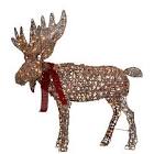 3.5' LED Wireform Canadian Cabin Moose Christmas Decoration CANVAS
