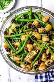 Potato And Green Bean Salad Recipe Green Bean Salads Vegetarian Recipes Bean Salad