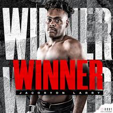 WINNER! Middleweight Prospect @jacoryon.larry got a Unanimous Decision  victory tonight at @peakfighting! #RubySE