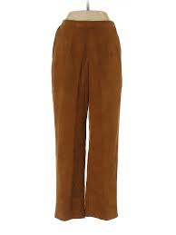 details about haband women brown casual pants 8 petite