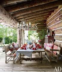 Via Rustic Outdoor Space By Ralph Lauren Ad Designfile Home Decorating Photos Architectural Digest Rustic Outdoor Spaces Rustic Porch Colorado Ranch