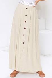 Jupe longue fluide femme beige ikks woman taille 38. Jupe Longue Beige Femme Fendue Boutonnee Mb65177 15 Modebuy Com