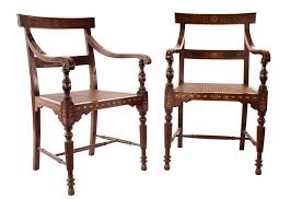 Biedermeier Type Dining Chairs C Mid 19th Century Narra Kamagong Rattan And Carabao Bone Dining Chairs Furniture Chair