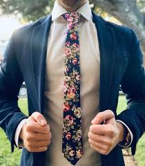 Barcelona Men S Floral Tie Gift Idea For Boy Gift Idea For Teenage Boy Gift Idea For College Guy Gift Idea For Grad Mens Floral Tie Floral Tie Tie