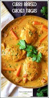 Cook, uncovered, over high heat about 5 minutes or until vinegar is nearly evaporated, turning chicken once. Curry Braised Chicken Thighs Easy Delicious And Budget Friendly