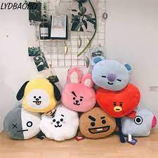 30 40cm Bangtan Boys Bts Bt21 Kawaii Pillow Plush Toy Cushion Tata Van Cooky Chimmy Shooky Koya Rj Mang Gift For Children Army Room Decor Army Pillows Plushies