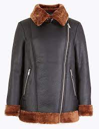 Petite Aviator Jacket M S Collection M S Aviator Leather Jacket Aviator Jackets Jackets