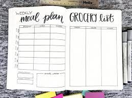Meal Planning With A Bullet Journal Bullet Journal Meal Planner Bullet Journal Meal Plan Bullet Journal Layout
