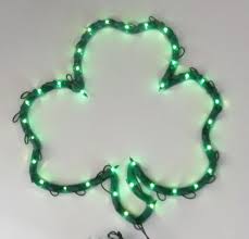Lighted Shamrock Sculpture 35 Lights St Patrick S Day Irish Home Decor Light 30496675 Ebay Silhouette Decor Shamrock Valentine Decorations