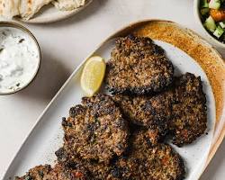 Chicken chapli kebabs on a plate