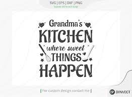 Download 240+ royalty free grandma cooking vector images. Grandma S Kitchen Where Sweet Things Grafik Von Dinvect Creative Fabrica